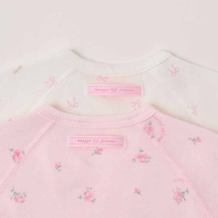 [Web Exclusive] 2-Piece Combination Bodysuit Set,Light pink, medium image number 6