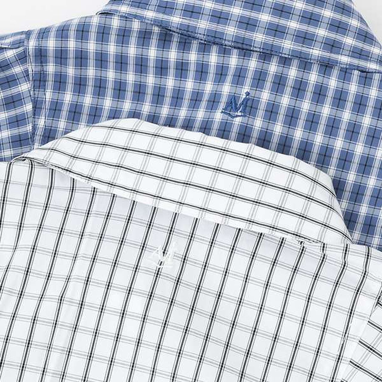 [AMI] Volume Sleeve Check Blouse,Deep blue, large image number 13