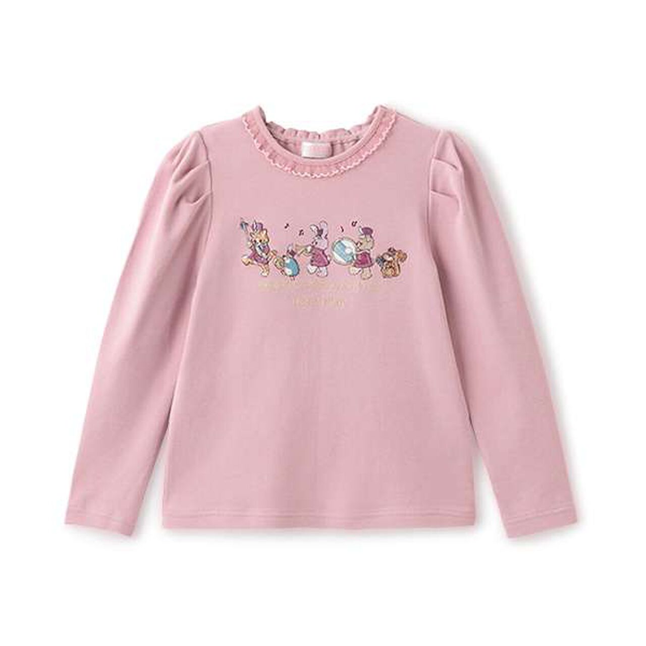 Drum Corps Appliqu&eacute; Long-Sleeve T-Shirt,Pink, large image number 0