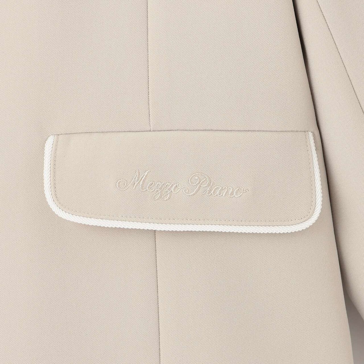 Piping Jacket,Beige, large image number 4