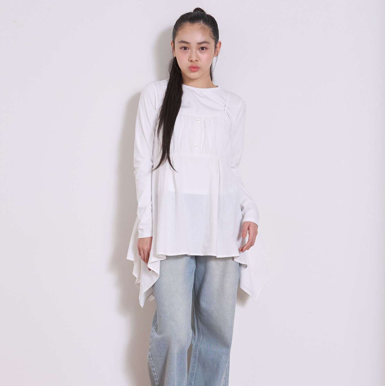 Asymmetrical Tunic Set,Black, large image number 2