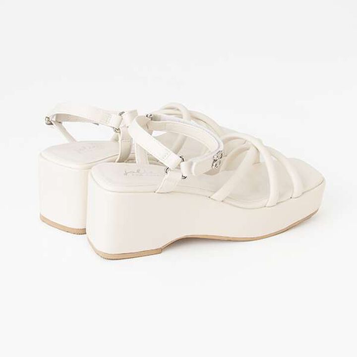 Woven Platform Sandals,Ivory, medium image number 1