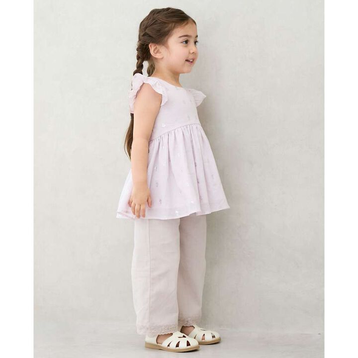 [Link] Side Lace Wide Pants (Kids),Pearl white, medium image number 1