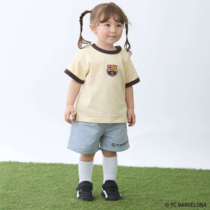 [FC BARCELONA] 接觸涼感布章T恤,深棕色, medium image number 4