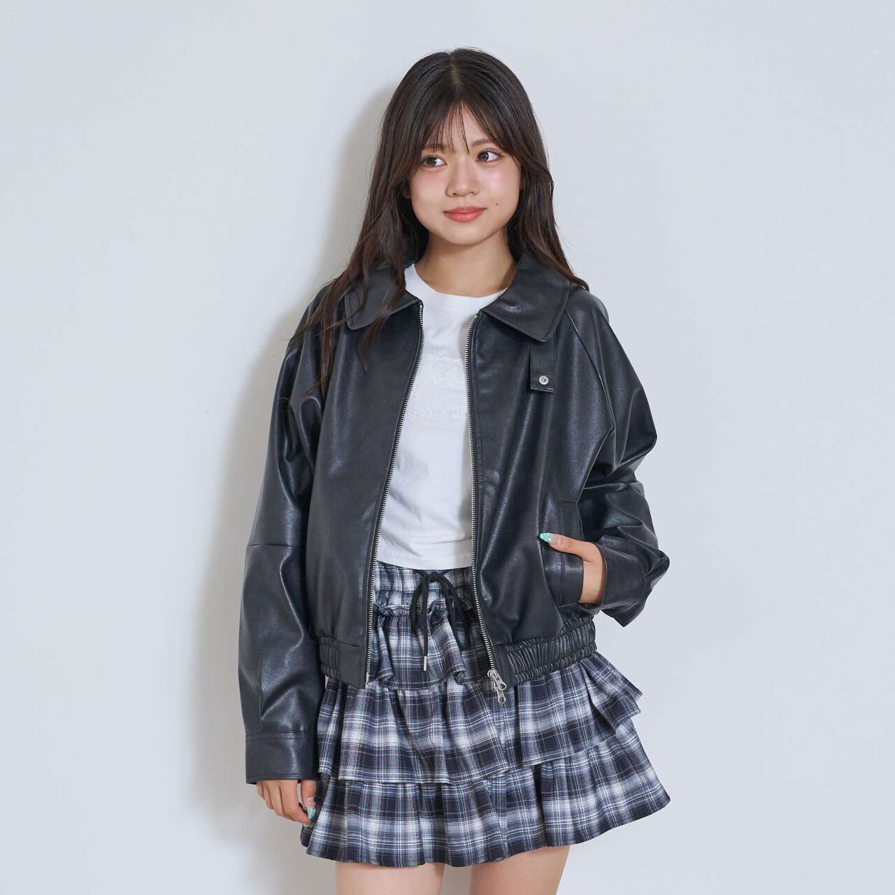 LTXC [Washable, Adjustable] Faux Leather Jacket,Black, large image number 4
