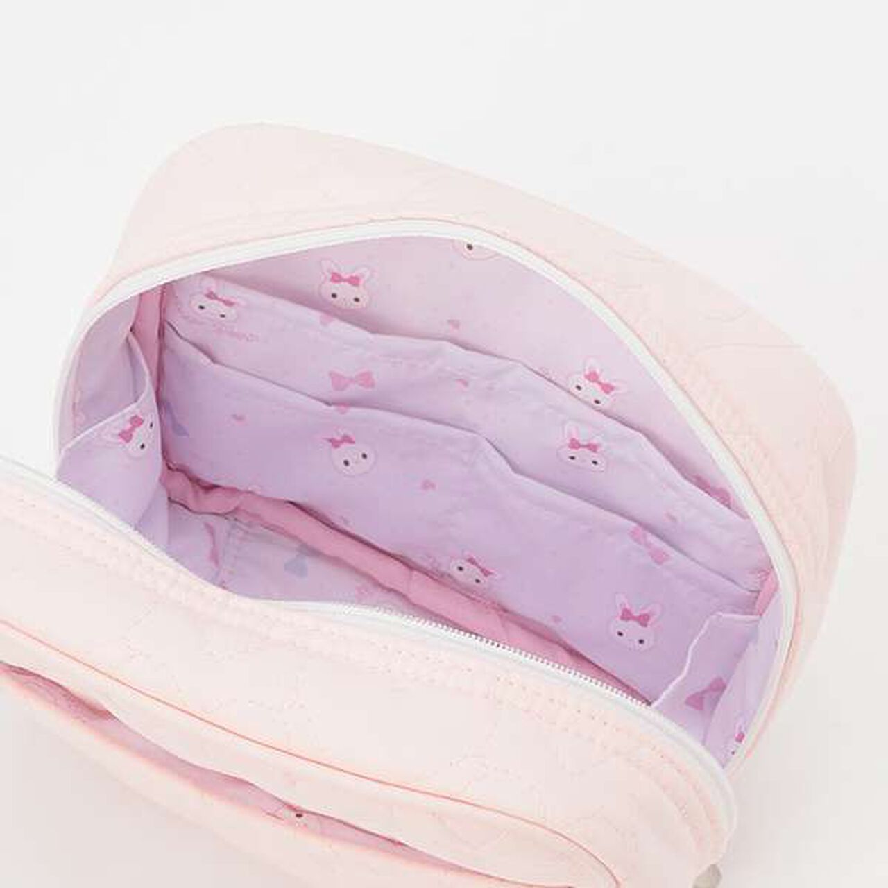 Rabbit Appliqu&eacute; Square Pouch,Light pink, large image number 7