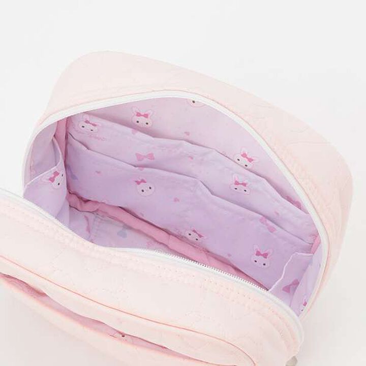 Rabbit Appliqu&eacute; Square Pouch,Light pink, medium image number 7