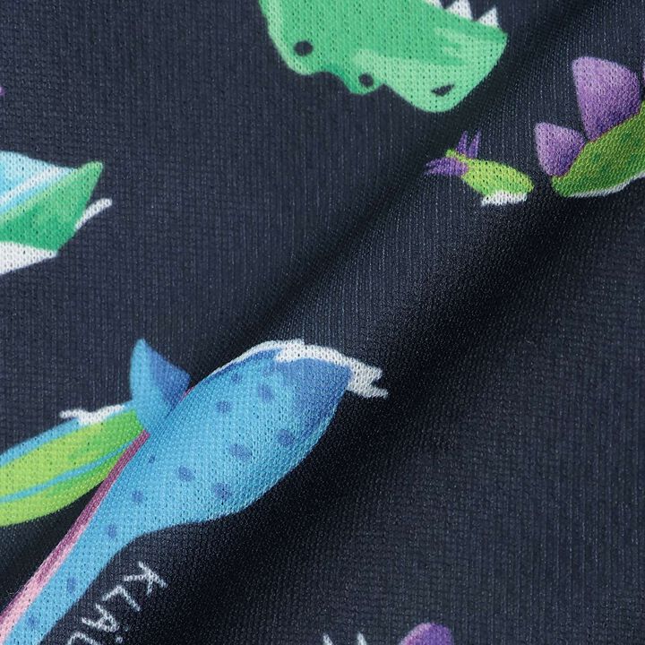 [SWIM] Dinosaur Print Long-Sleeve Rash Guard,Light khaki, medium image number 4