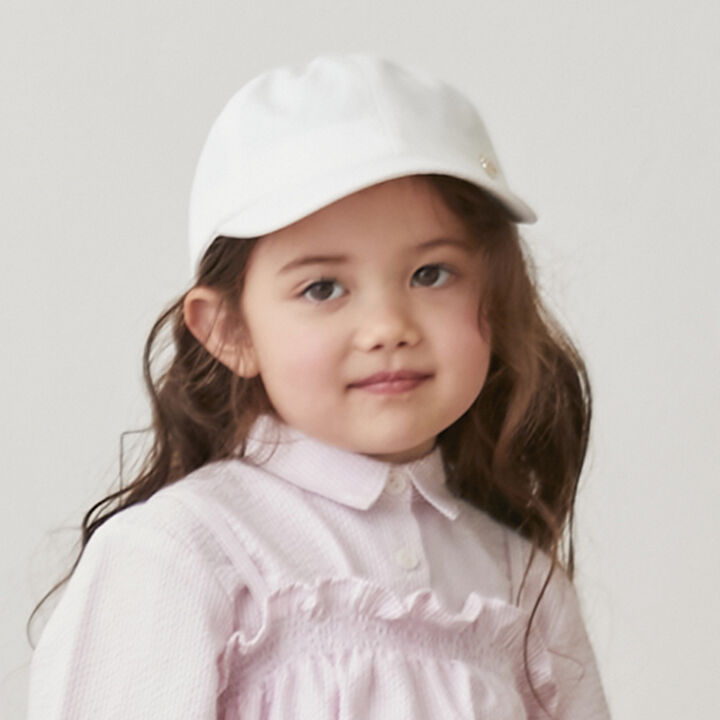 [Link] Back Ribbon Cap (Kids Size),Pearl white, medium image number 8