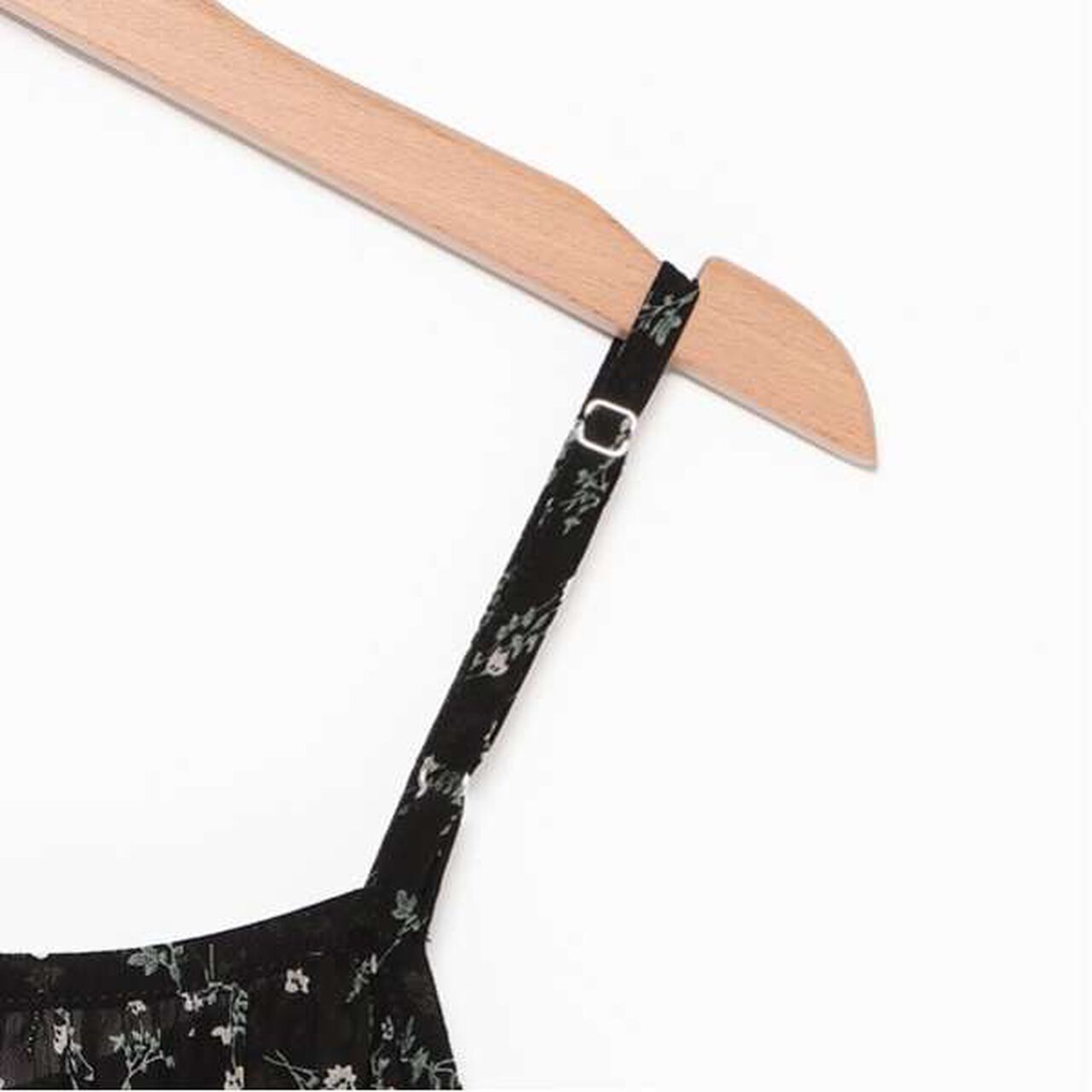 Floral Print Camisole One-Piece Dress,Black, large image number 6