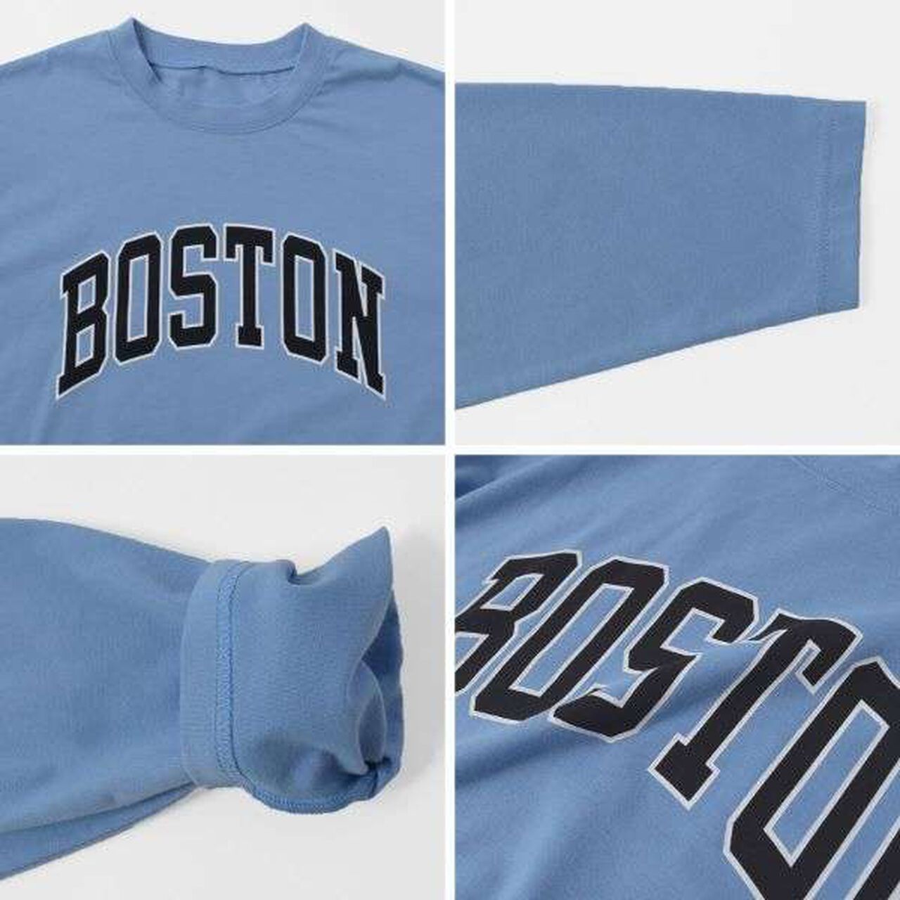 Jersey Logo Print Long-Sleeve T-Shirt,Blue, large image number 6