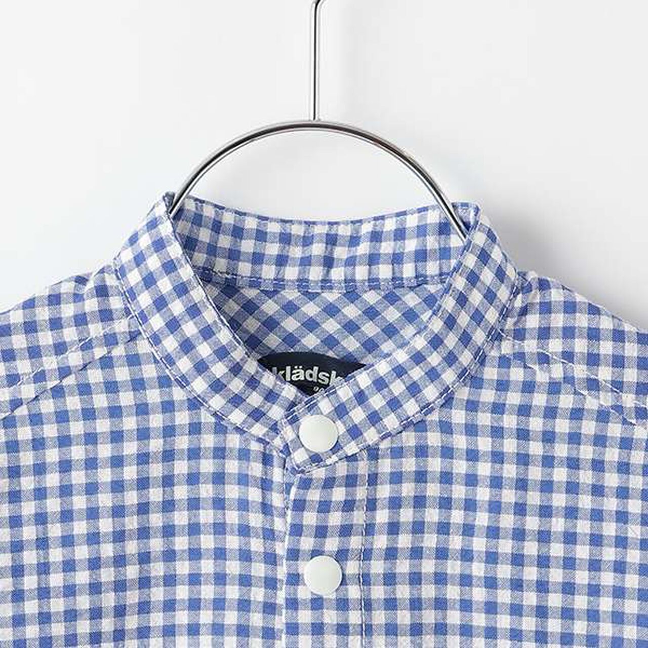 Train Band Collar Long-Sleeve Shirt,Gray, large image number 2