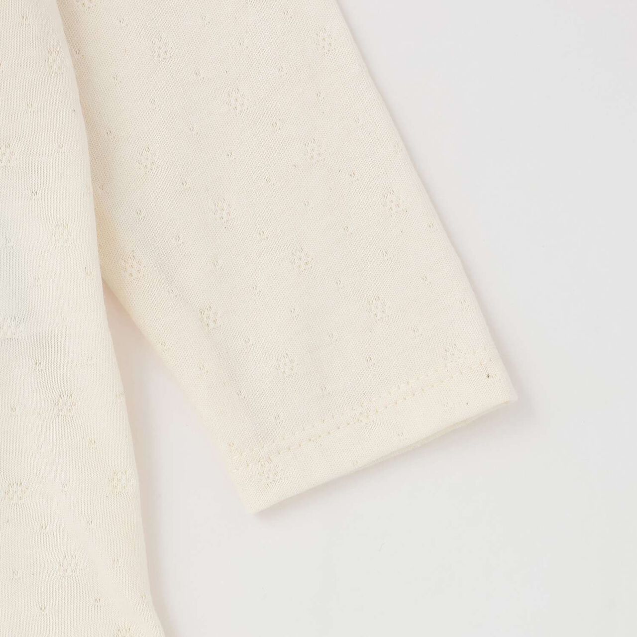 Organic Collar Bodysuit [Made in Japan],Pearl white, large image number 3