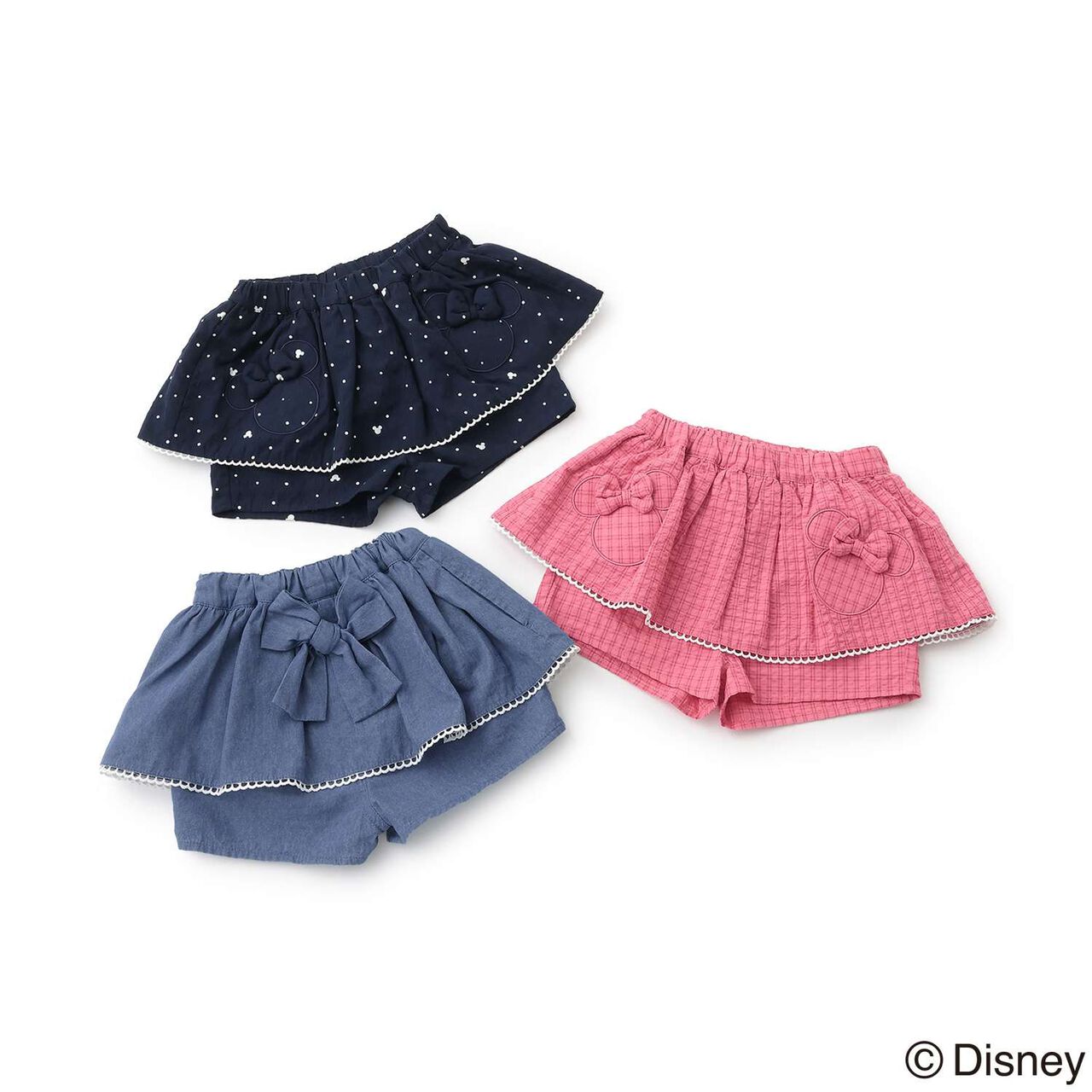 [Disney] 傘擺縮褶裙褲,薩克斯藍, large image number 12