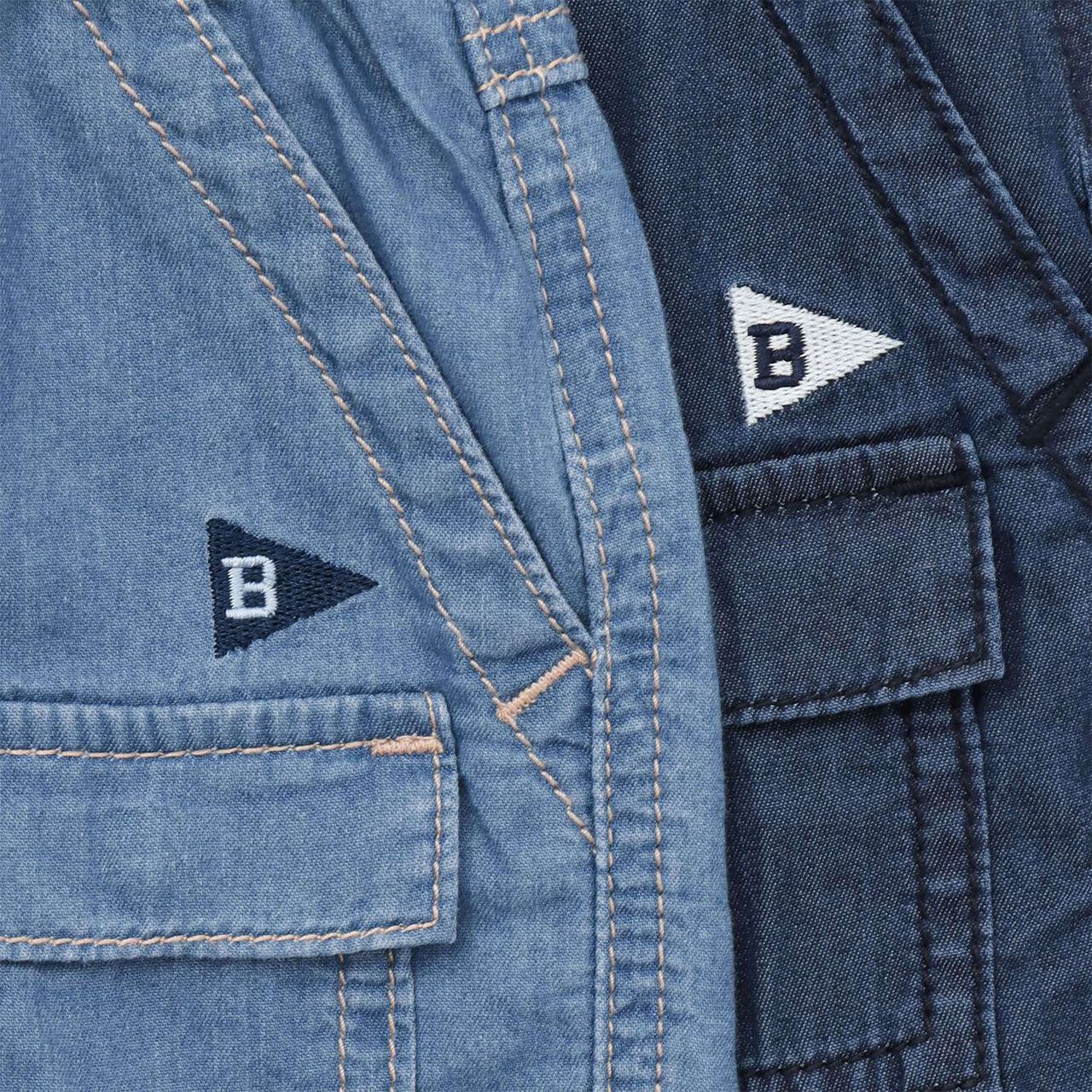 [Cool-Touch Denim] Half Pants,Blue, large image number 7