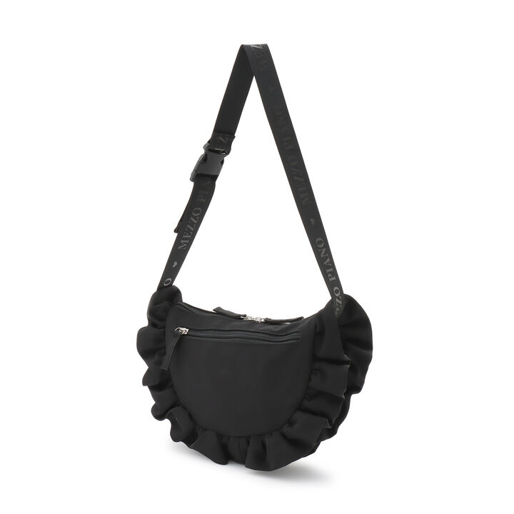 Frill Shoulder Bag,Black, medium image number 1