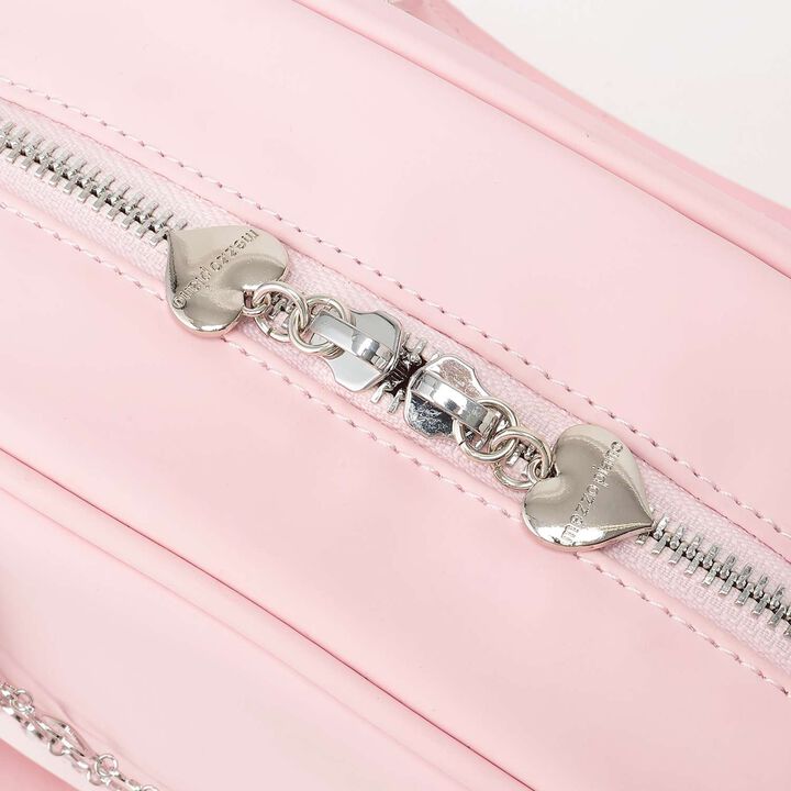 Rhinestone Logo 2 Way Shoulder Bag,White, medium image number 5