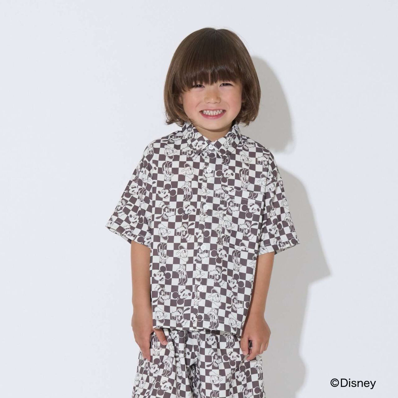 [Disney] [Coordinatable Setup] All-Over Pattern Shirt,Cinnamon, large image number 0