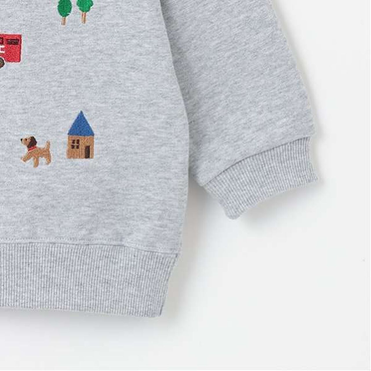 Vehicle Embroidered Sweatshirt,Top gray, large image number 2
