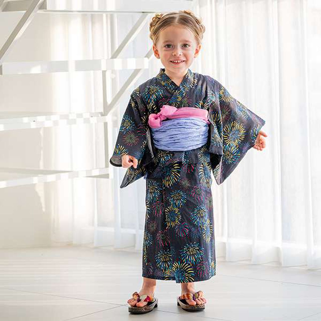 Fireworks Yukata Set,Off white, large image number 18