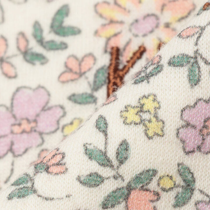 Floral Pattern Scallop Trim Bib,Light pink, medium image number 9