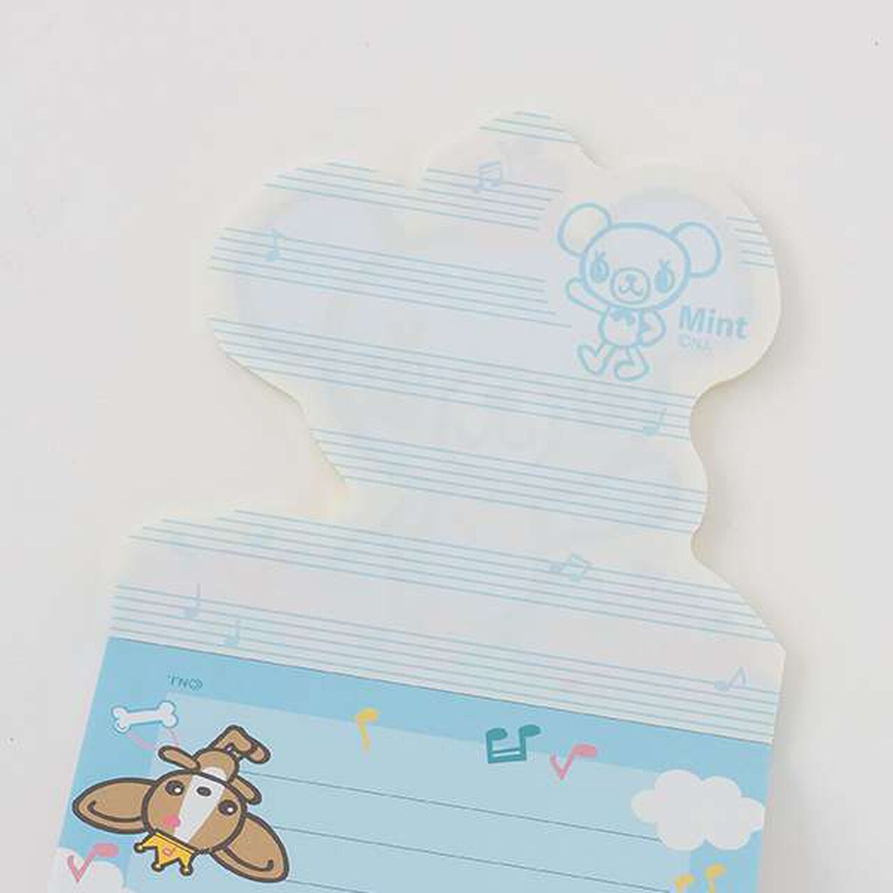 [Made in Japan] Mint-kun Die-Cut Memo Pad,Sax blue, large image number 2