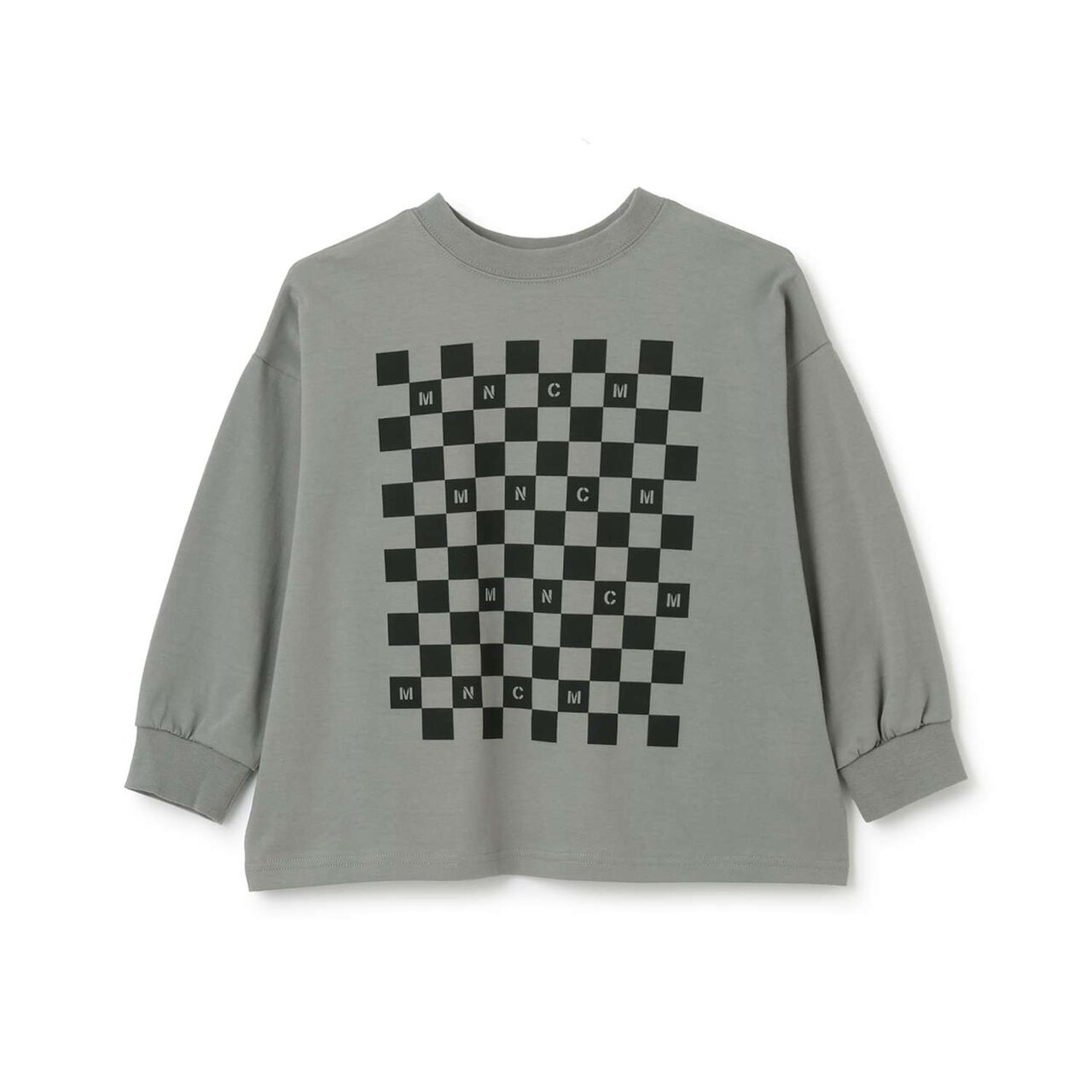 [Anti-Stain & Quick-Dry & Shape Retention] Checker Flag Printed T-Shirt [MNCM],Navy, large image number 5