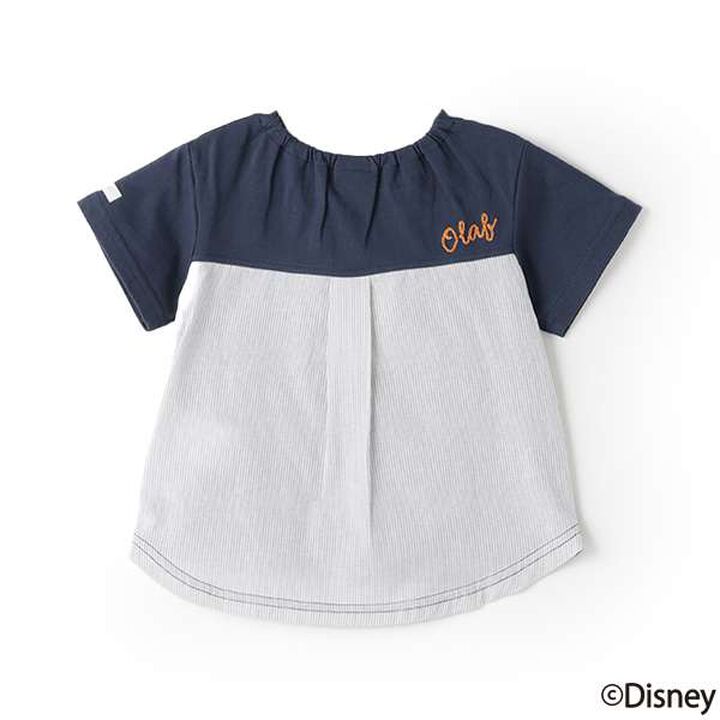 [Disney] Olaf Appliqué T-Shirt,Black, medium image number 17