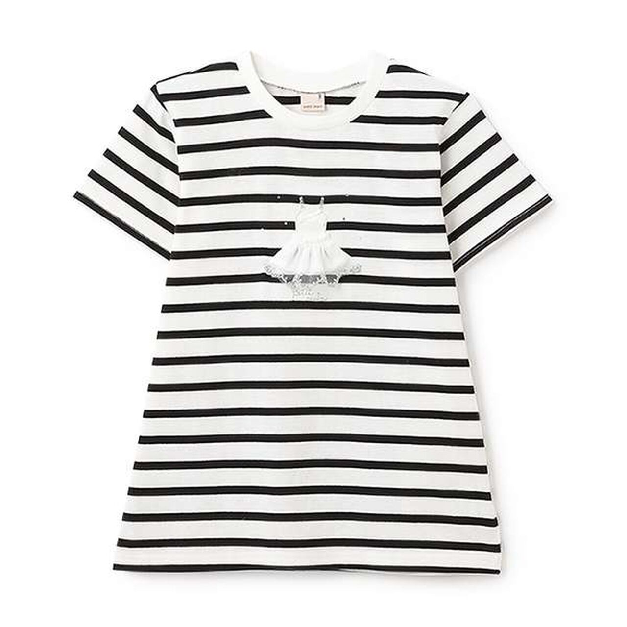 [Anti-stain/Link] Sparkling Motif T-Shirt,Black, large image number 0