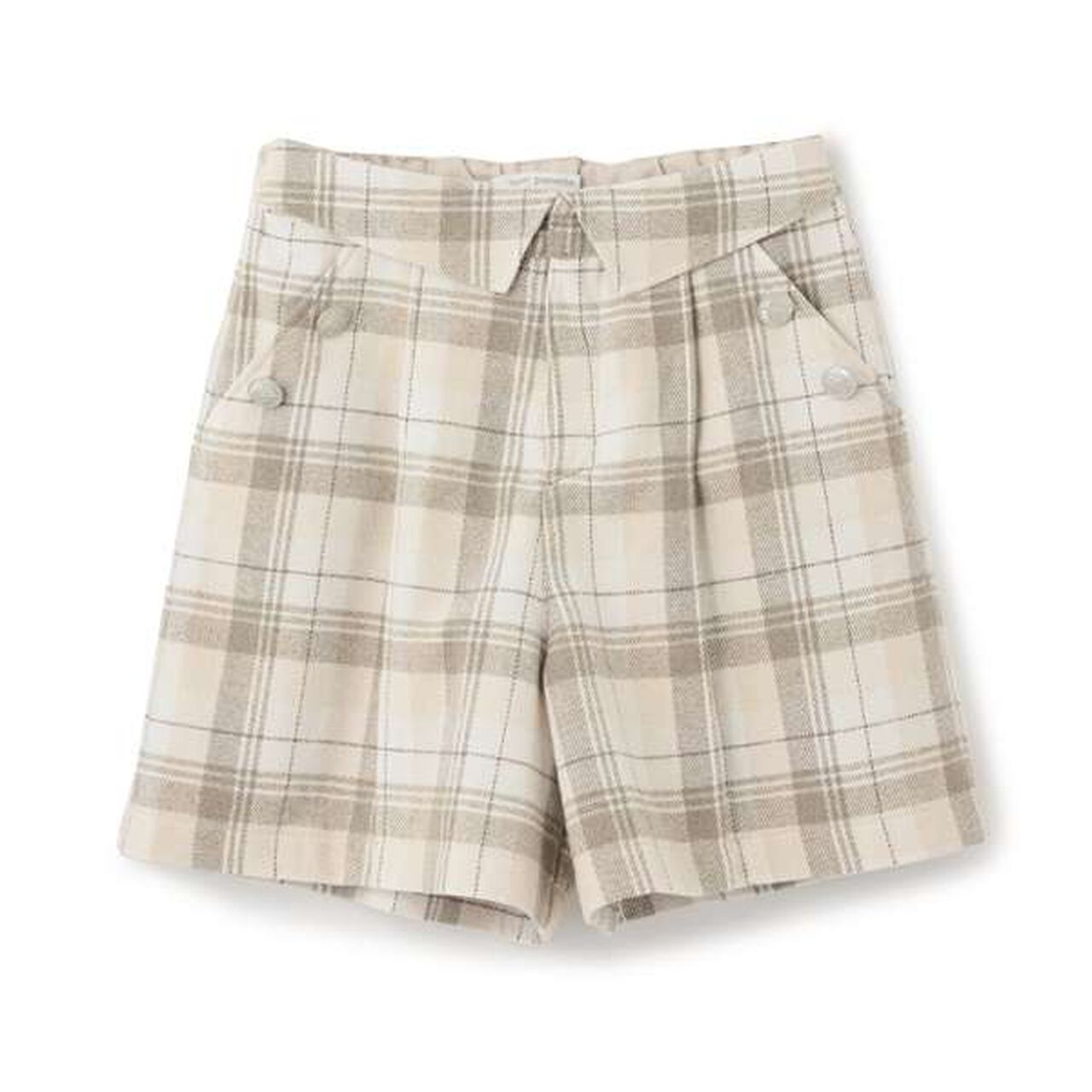 Cuffed Tuck Culottes,Light beige, large image number 3