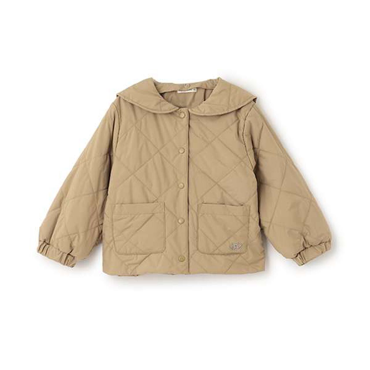 Quilted Bomber Jacket with Removable Sailor Collar,Charcoal gray, large image number 2