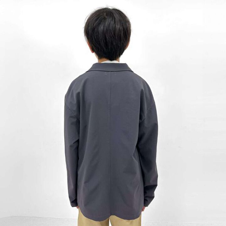 Nylon Stretch Tailored Jacket [Set Up Compatible],Charcoal gray, medium image number 13