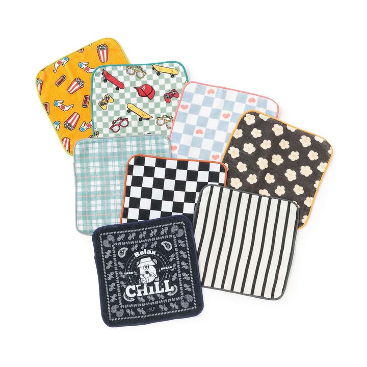 Assorted All-Over Pattern Handkerchiefs,Coral red, medium image number 5