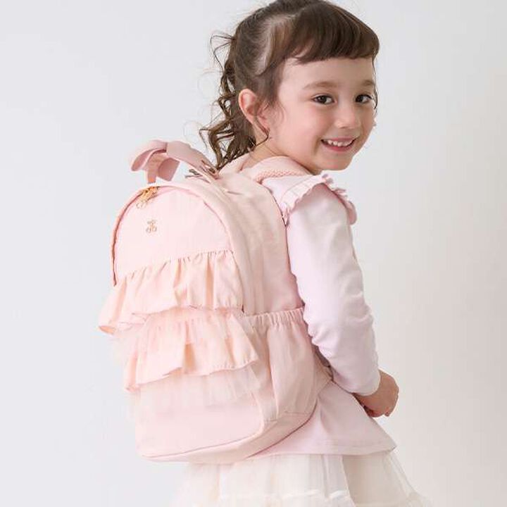 Tulle Ruffle Backpack,Light pink, medium image number 0