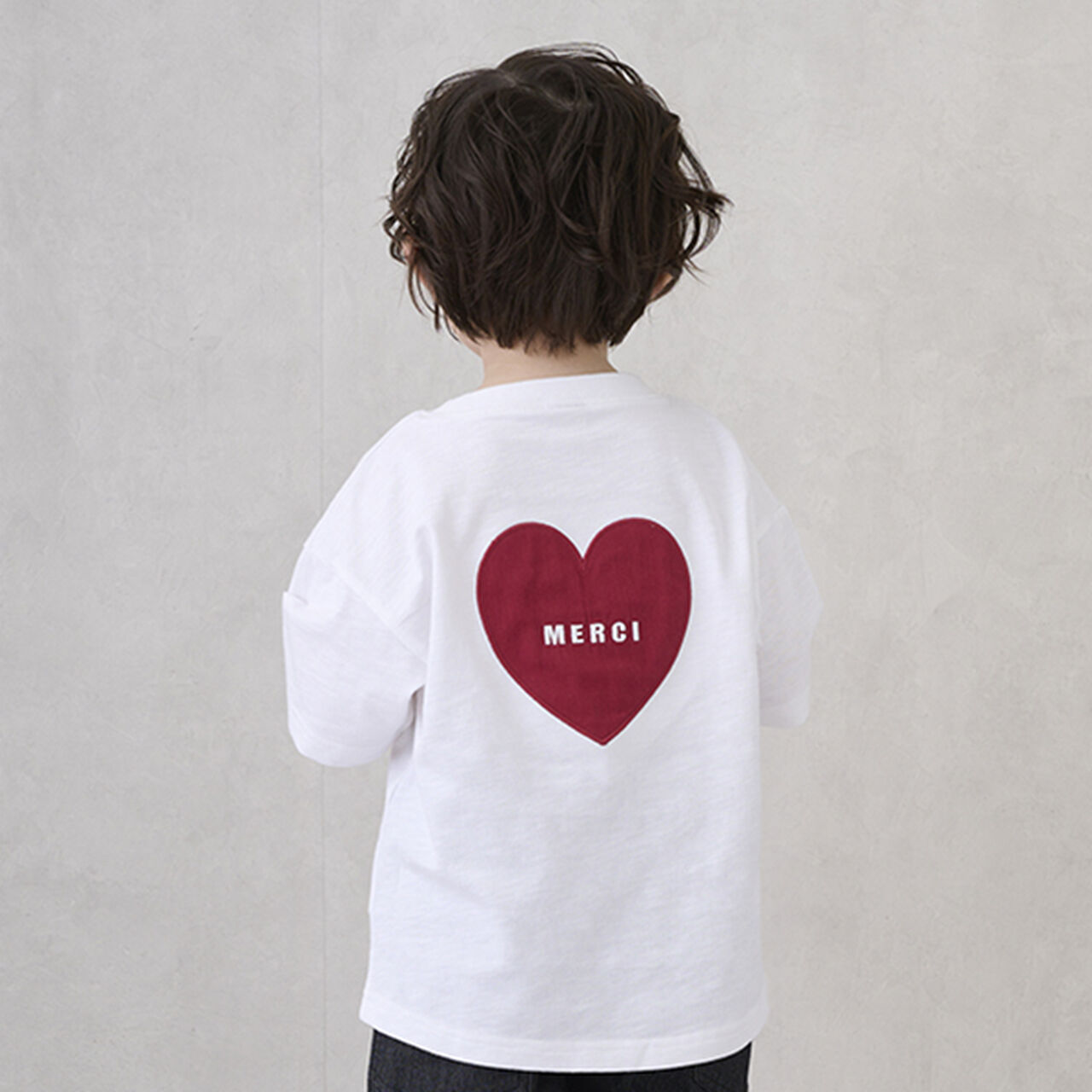 Anti-Stain Short Sleeve T-Shirt with Heart Design on Back,Light pink, large image number 22