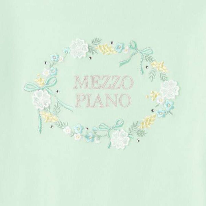 Flower Wreath 7/8 Sleeve T-Shirt,Off white, medium image number 3