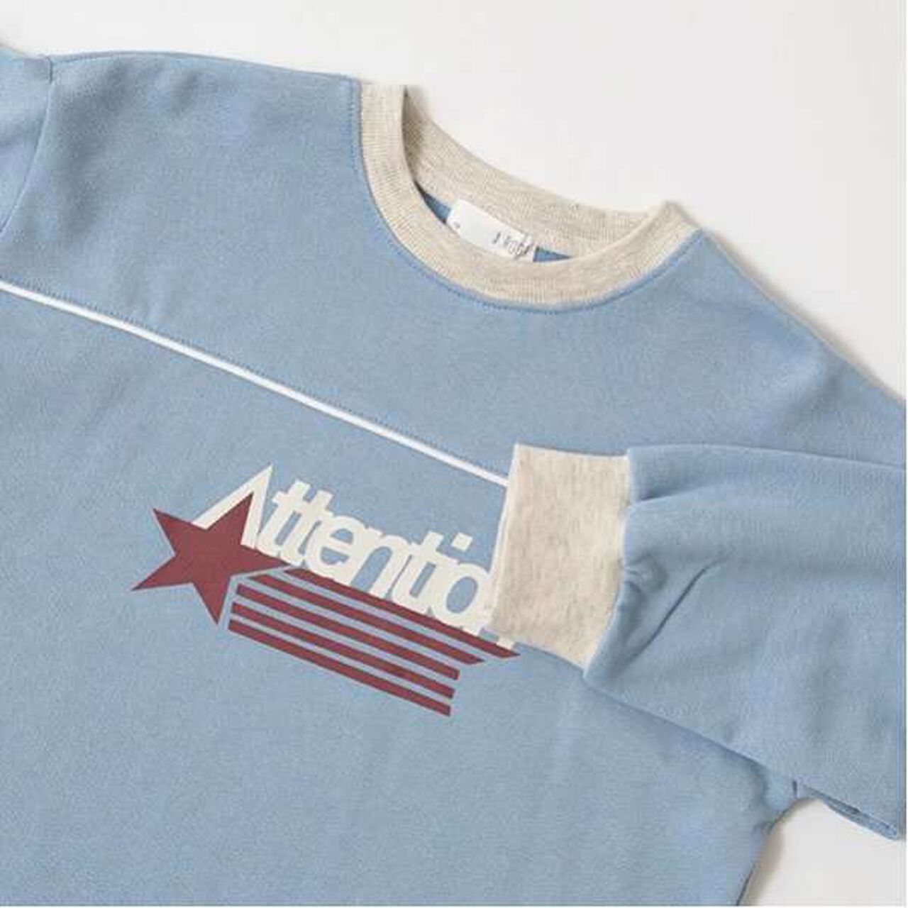 Pilling-Resistant Bi-Color Sweatshirt,Milky white, large image number 14