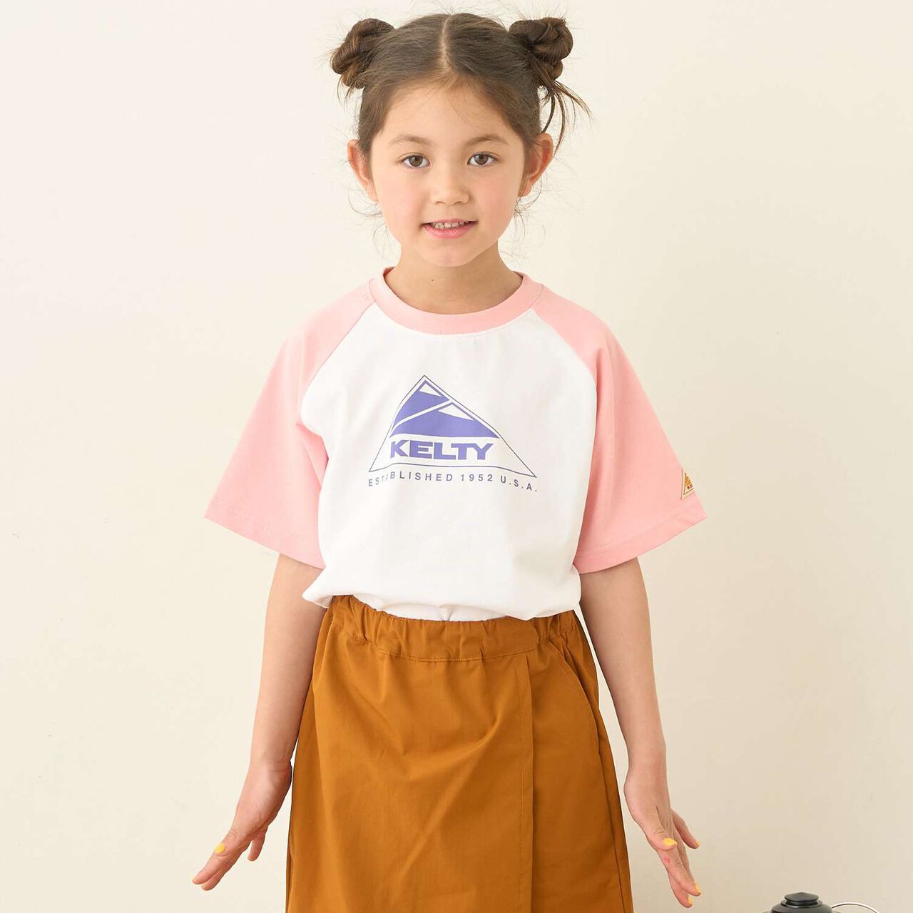 [Cool Touch] KELTY Raglan T-Shirt,Peach, large image number 0