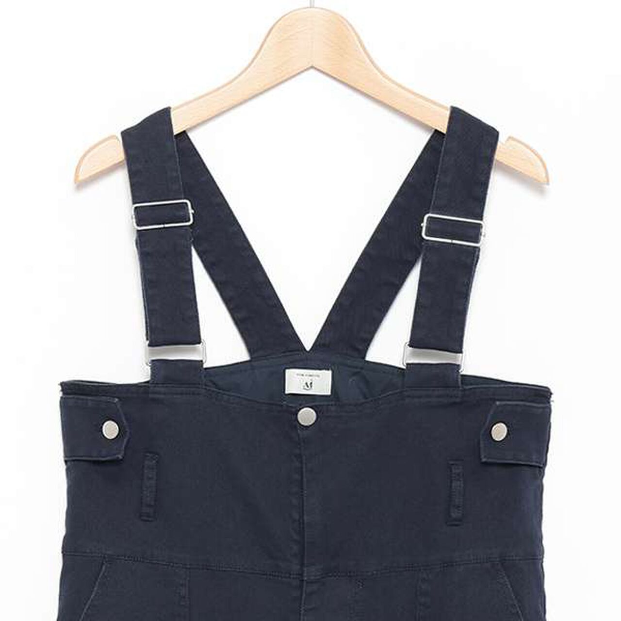 [AMI] High Waist Overalls,Black, large image number 12