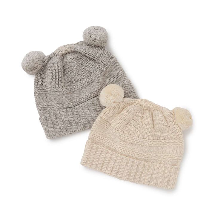Organic Pom-Pom Hat [Made in Japan],Light gray, medium image number 3
