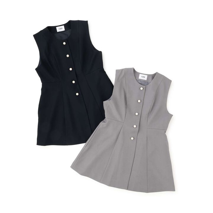 [Formal] No-Collar Gilet,Gray, medium image number 18