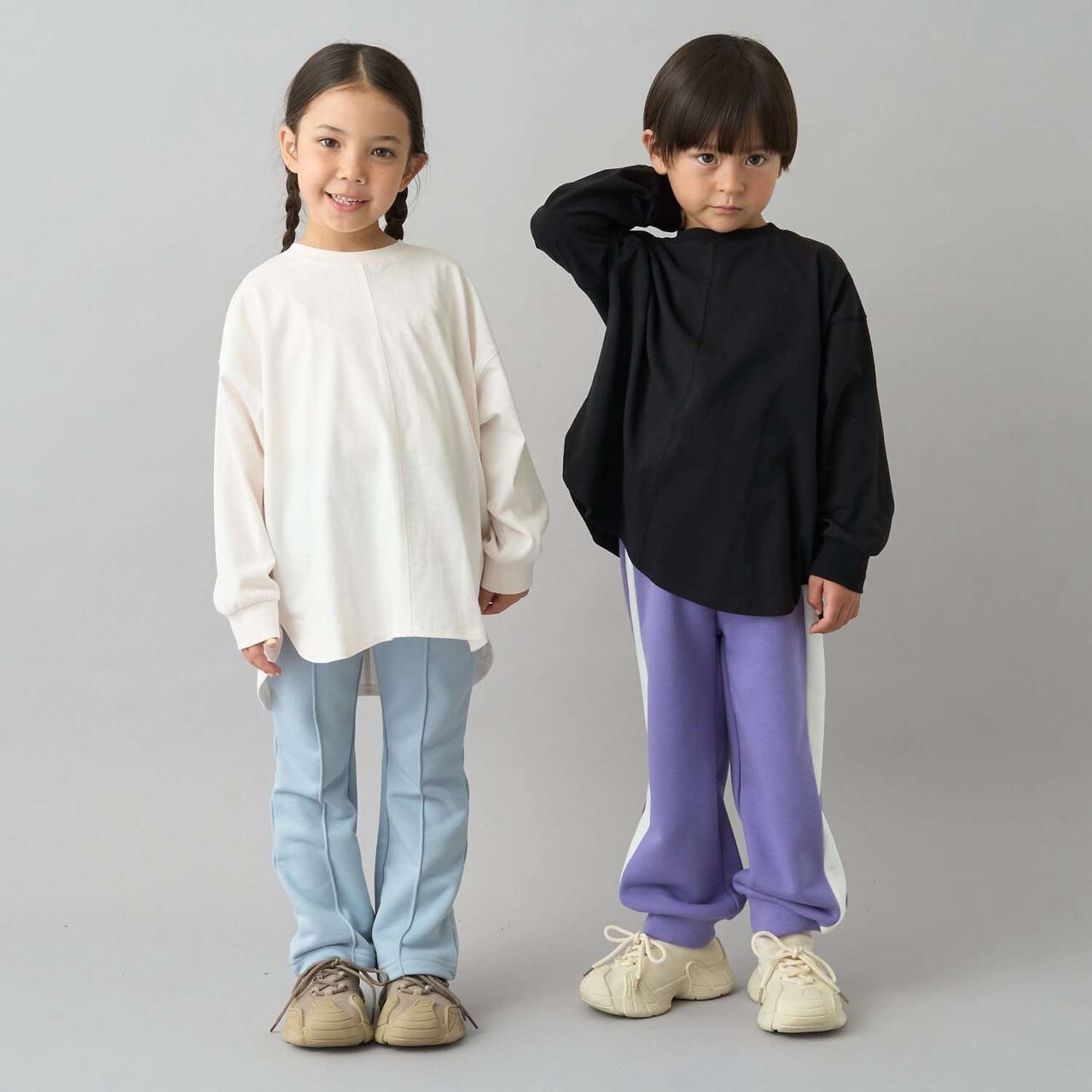 [Daily Standard Wear] [Quick-Dry Absorbent] Loose Fit Side Line Sweatpants,Blue gray, large image number 37