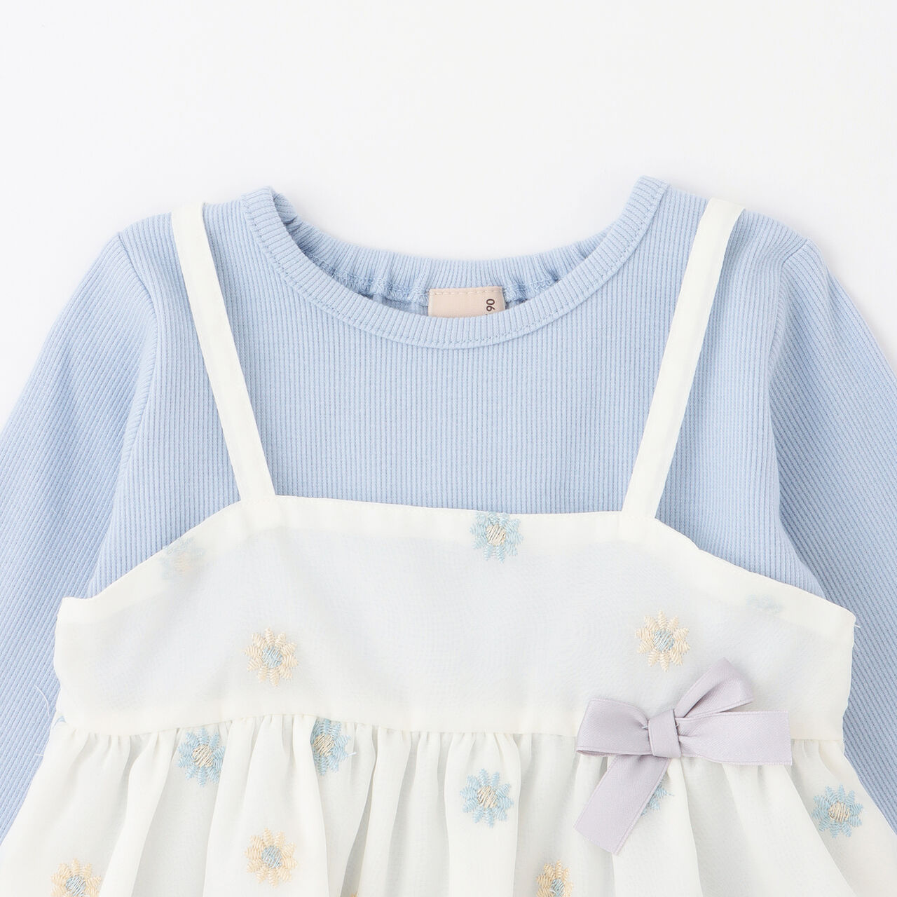 Link Floral Embroidery Tunic Set,Light blue, large image number 8