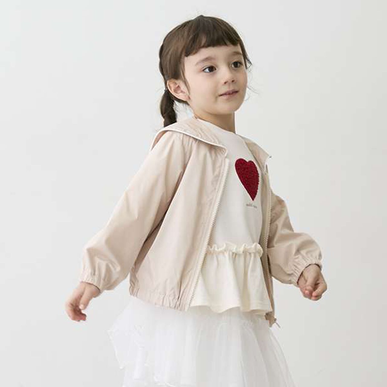 [Water-Repellent] Sailor Bomber Jacket (Kids),Pearl white, large image number 20