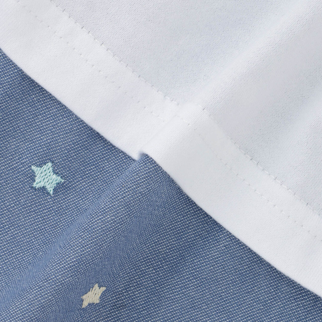 Shoulder Opening Short Sleeve T-Shirt & Star Camisole Dress Set,Sax blue, large image number 15