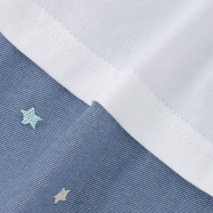 Shoulder Opening Short Sleeve T-Shirt & Star Camisole Dress Set,Sax blue, medium image number 15