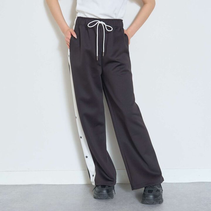 [LTXC / Quick-Dry Absorbent] Star Embroidered Track Pants,Turquoise, medium image number 3