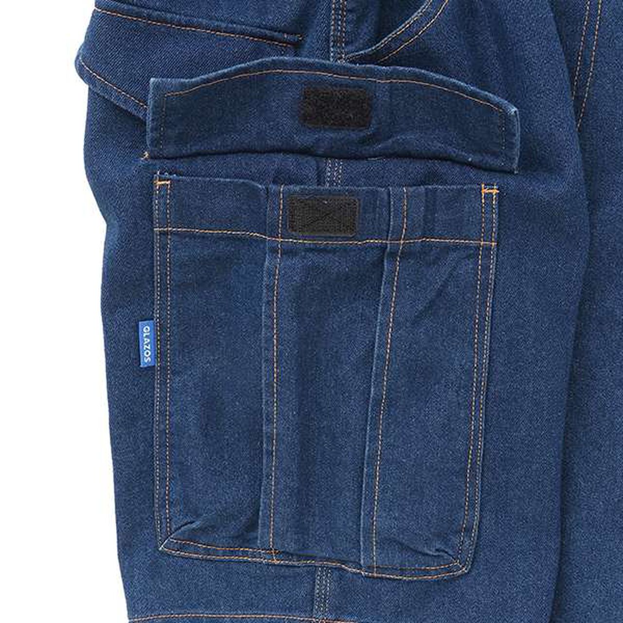 [SKIT0LY] Cool Sensation Denim Half Cargo Pants,Deep blue, large image number 5