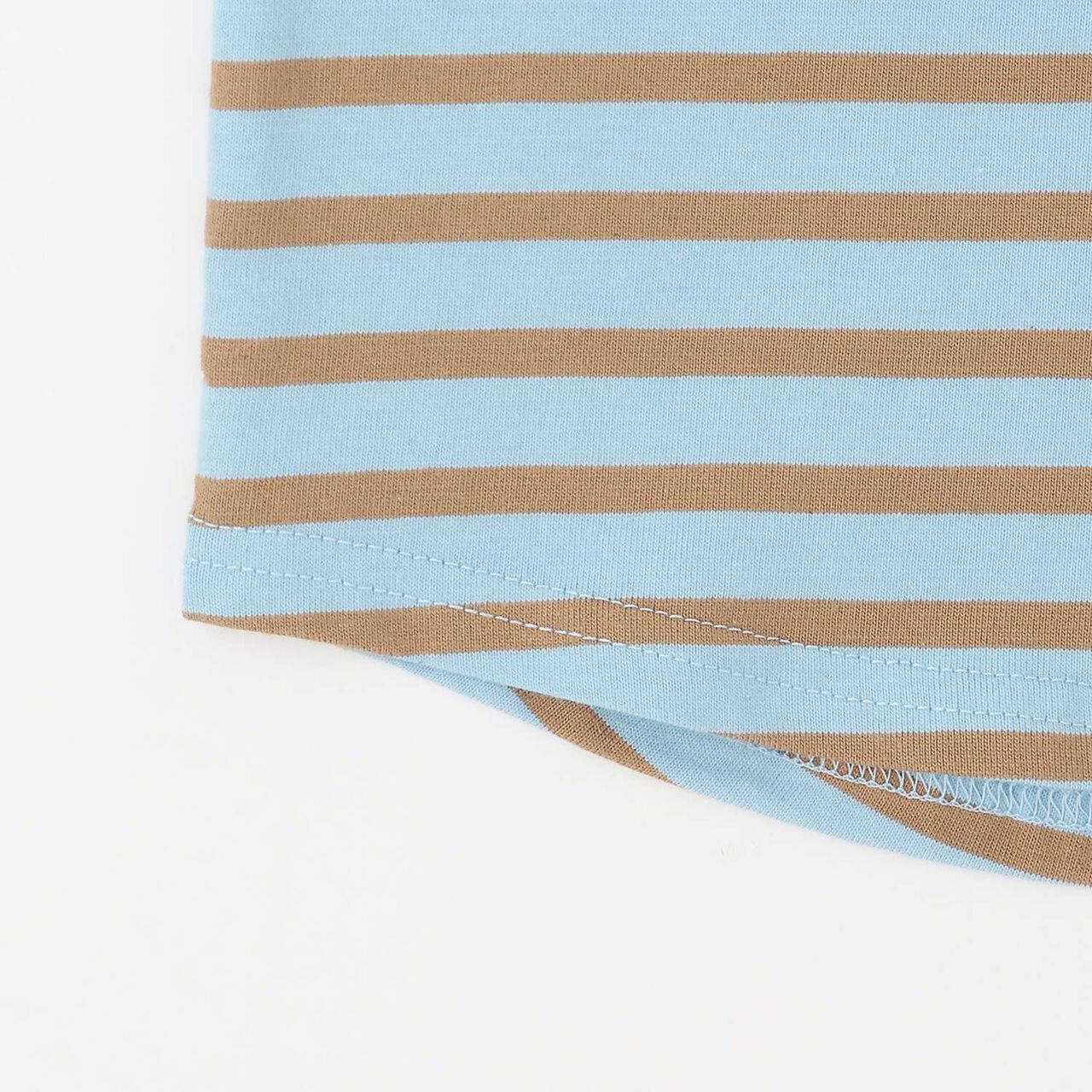 Anti-Stain Stripe Long-Sleeve T-Shirt,Yellow, large image number 6