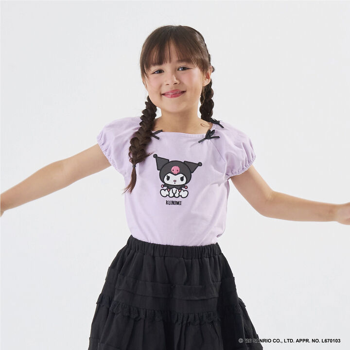 [Sanrio Characters] 100% Cotton Sherbet T-Shirt with Appliqu&eacute; Ribbon Assortment,, medium